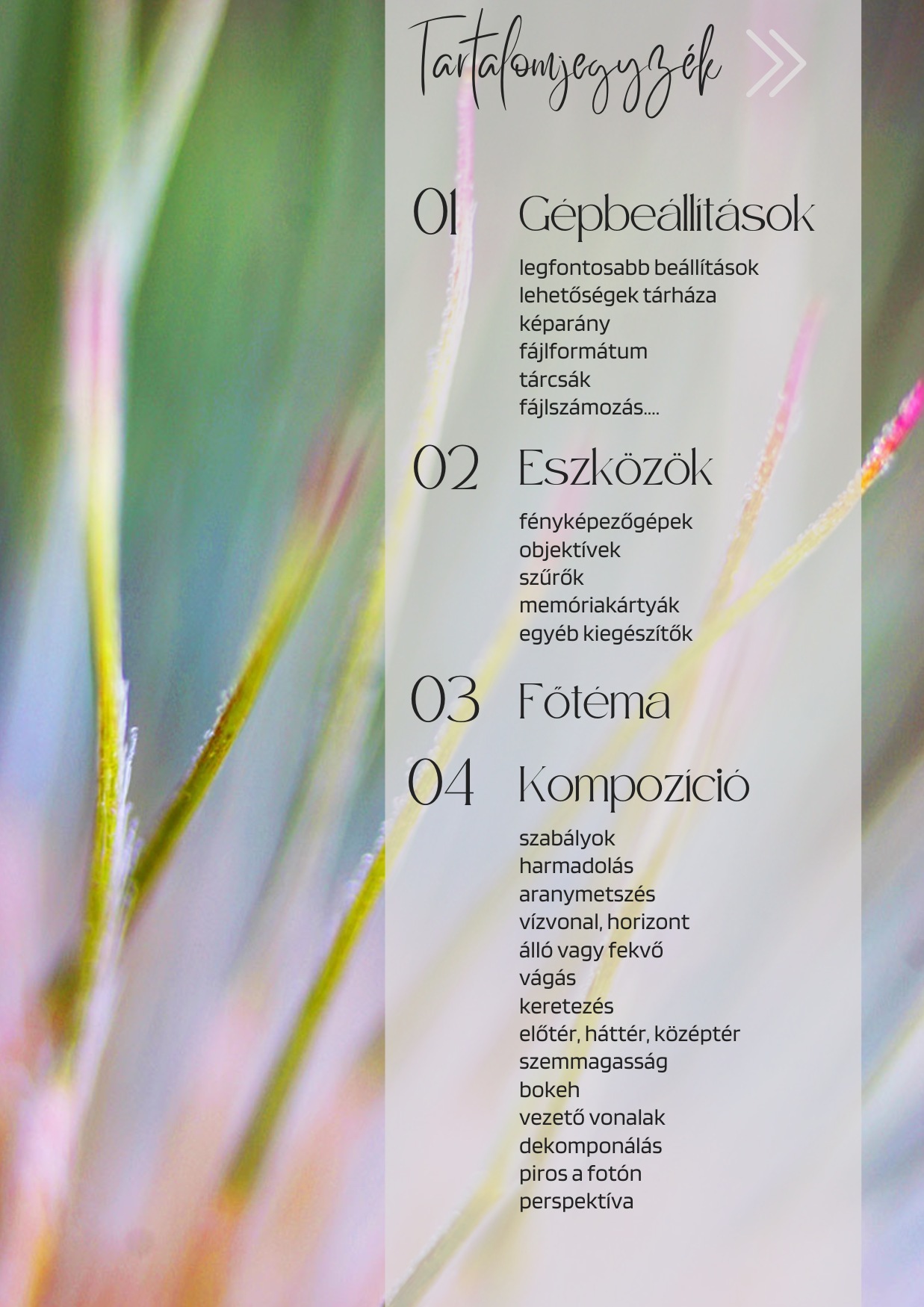 természetfotós ebook tartalma nagy természetfotós e-book